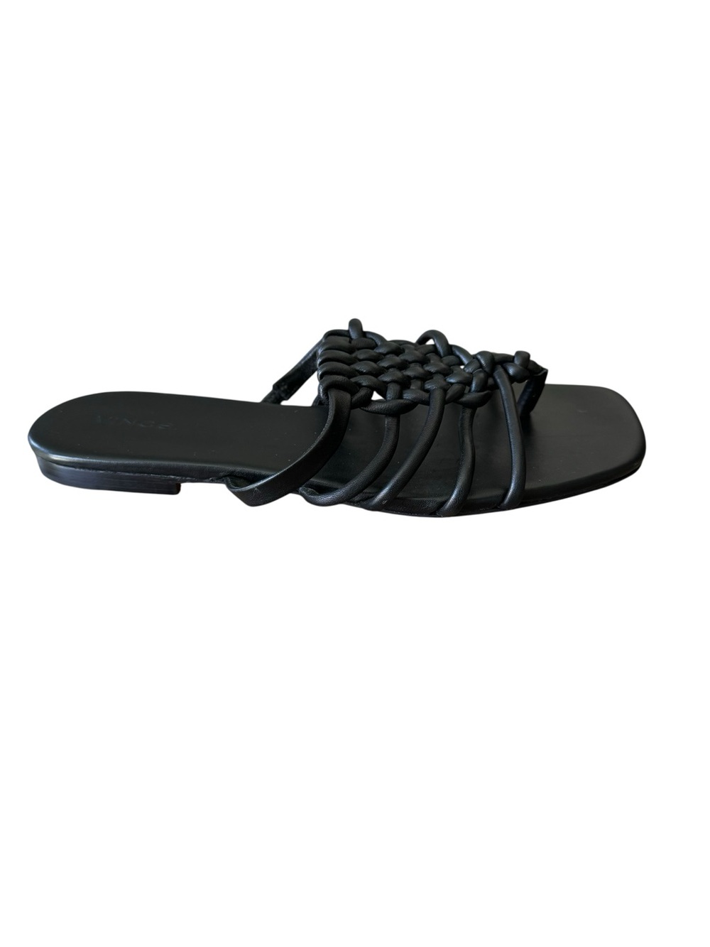 🆕 VINCE Dae Woven Strappy Flat Sandal Slides - Picture 6 of 8